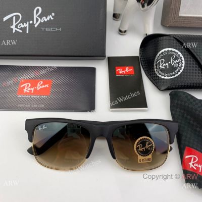 New Style Copy RayBan Polarized Sunglasses Matte frame Brown Lens